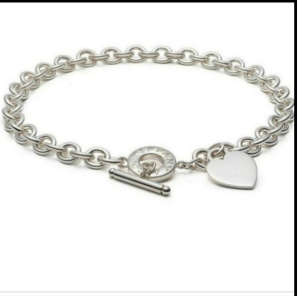 Retired Plain heart tag toggle necklace - Picture 9 of 9